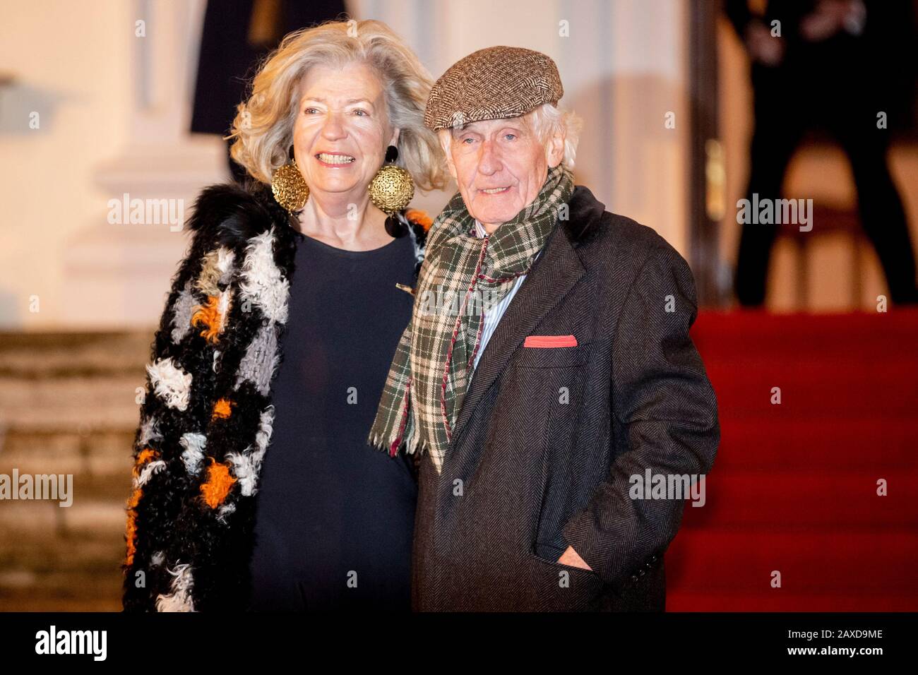 Berlin, Germany. 11th Feb, 2020. Peter Raue, lawyer and patron of the arts, is coming to Bellevue Palace with his wife Andrea Countess Bernstorff for a dinner in honour of former Federal President Gauck and on the occasion of his 80th birthday. Credit: Christoph Soeder/dpa/Alamy Live News Stock Photo