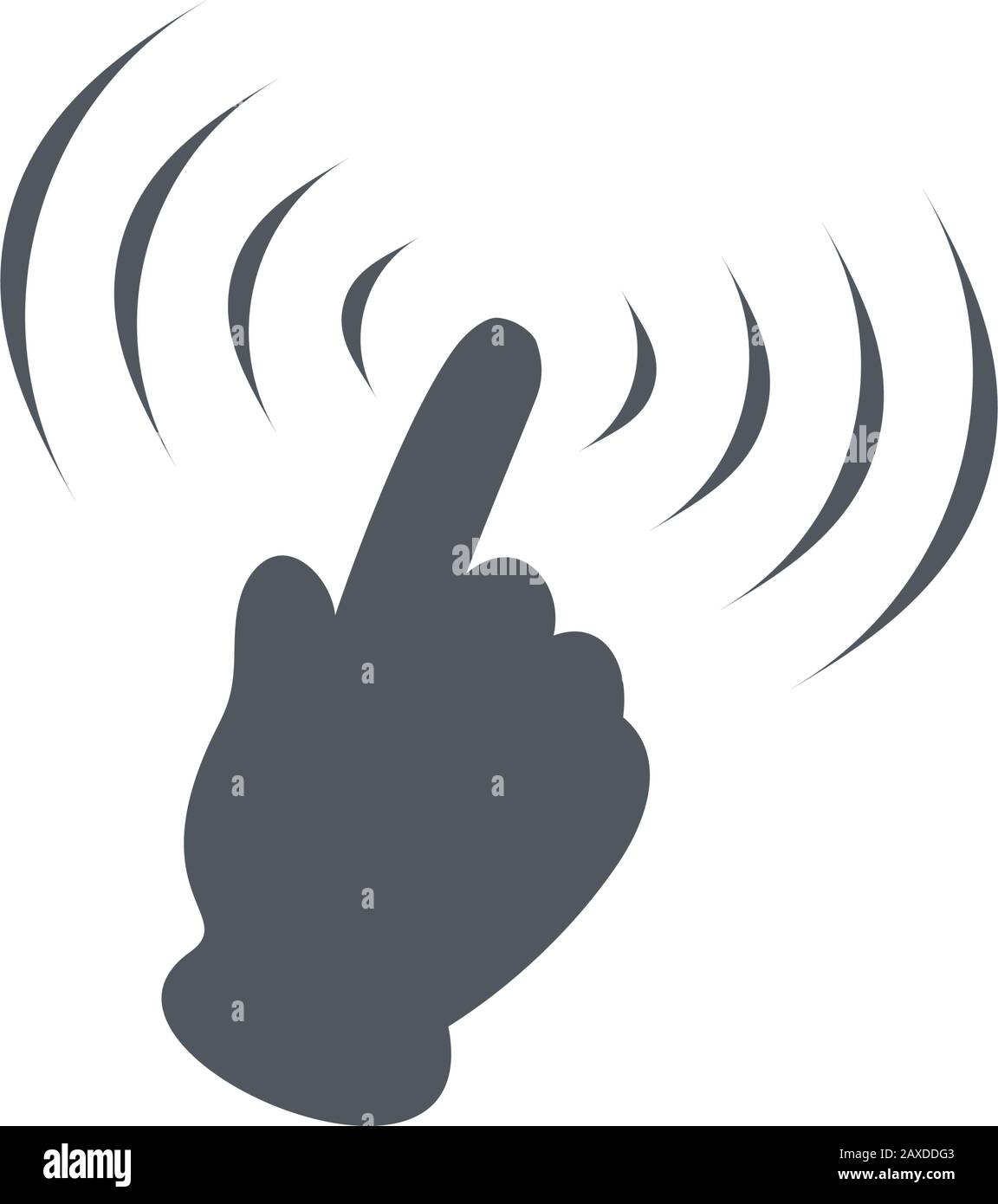 cursor tap hand gesture, click icon with circles. Stock Vector ...