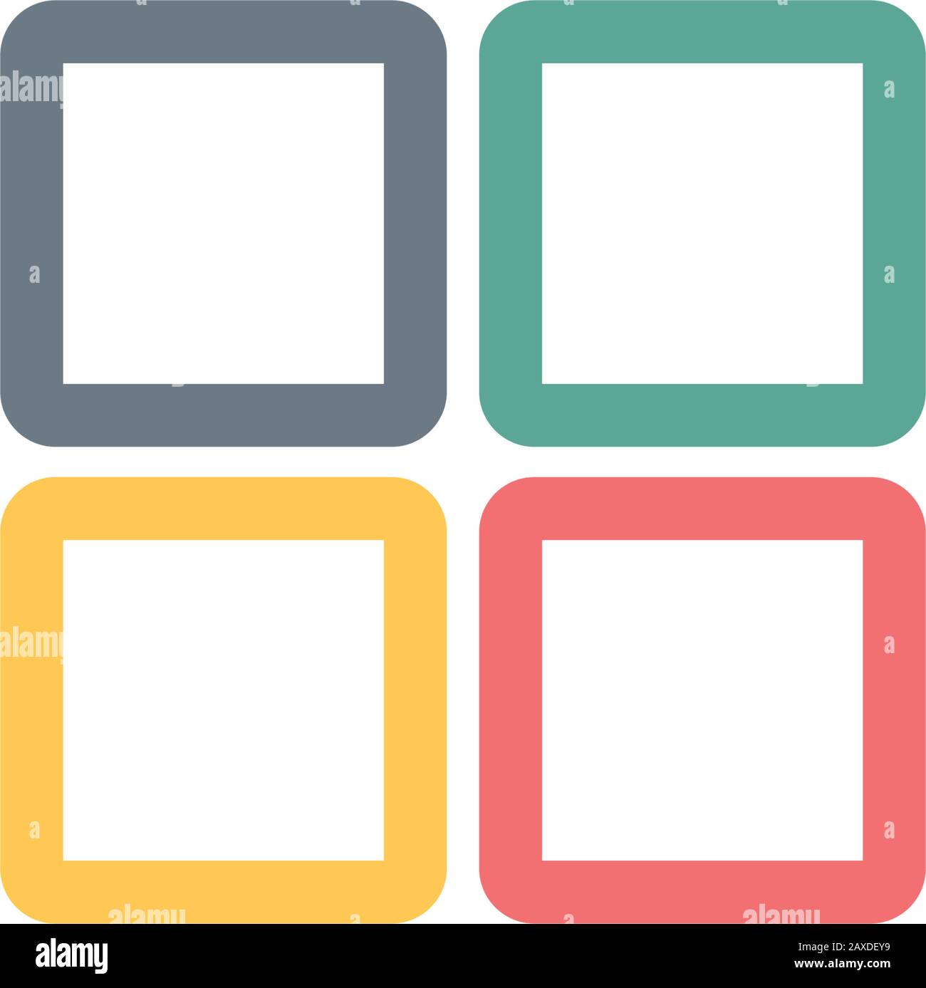 Four squares logo design. Grid, vector can be used for admin panels,  website, interfaces, mobile apps. Stock Vector illustration isolated Stock  Vector Image & Art - Alamy
