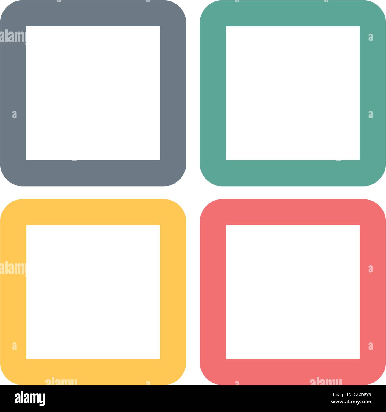 Four squares logo design grid can be used Vector Image