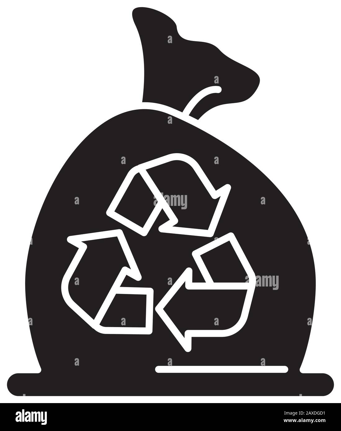 garbage bag with recycle arrows icon Stock Vector Image & Art - Alamy