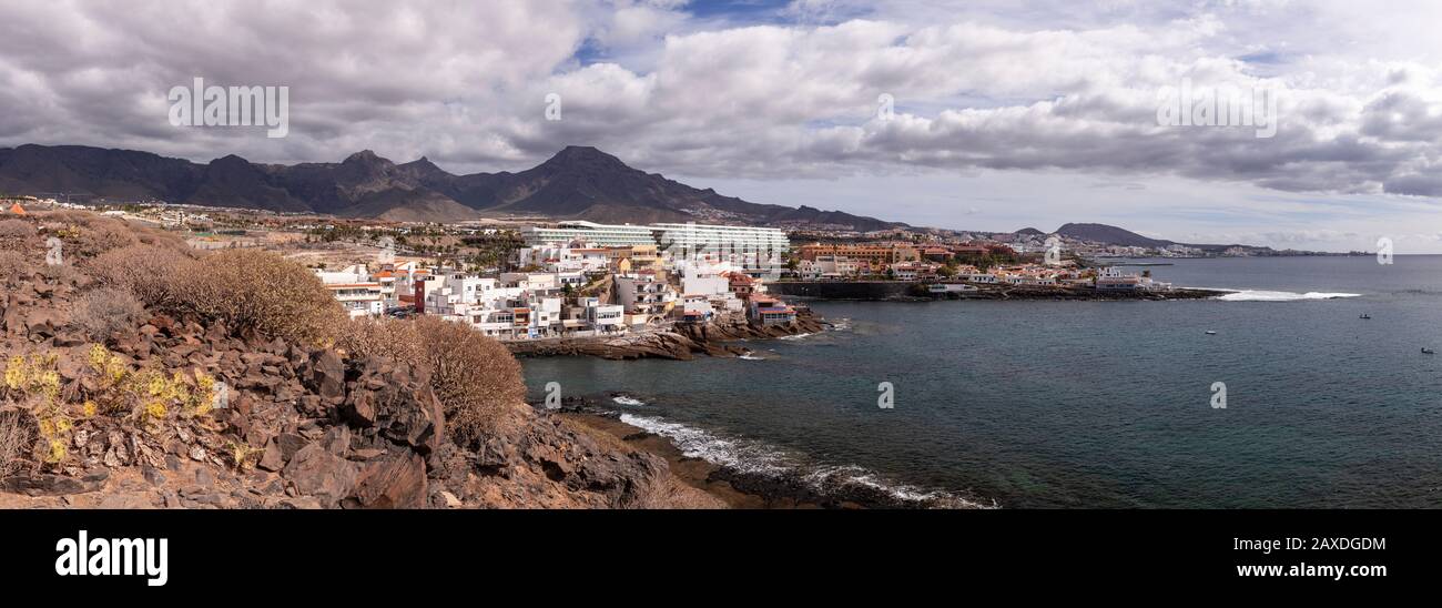 Panoramic view of La Caleta, Tenerife, Canary islands Stock Photo