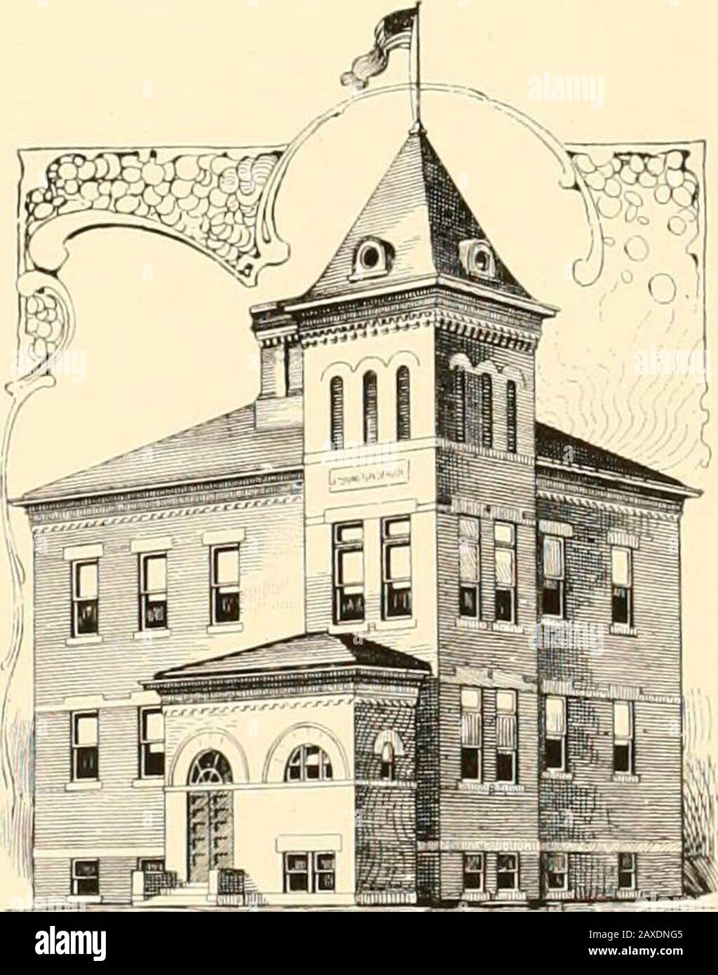 Historical encyclopedia of Illinois . WEBSTER HIOHSCHOOL BUILDING, RUSHVILLE, ILL.. 1 f j » ^BiiiPv S, f§J% BIB 1 WASHINGTON SCHOOL,RUSHVILLE, ILL. HISTORY OF SCHUYLER COUNTY. 713 amble of the first school law of 1S25, they areset forth most lucidly as follows: To enjoy our rights and liberties, we mustunderstand them ; their security and protectionought to be the first object of a free people; andit is a well established fact that no nation hascontinued long in the enjoyment of civil andpolitical freedom, which was not both virtuousand enlightened; and believing that the advance-ment of liter Stock Photo