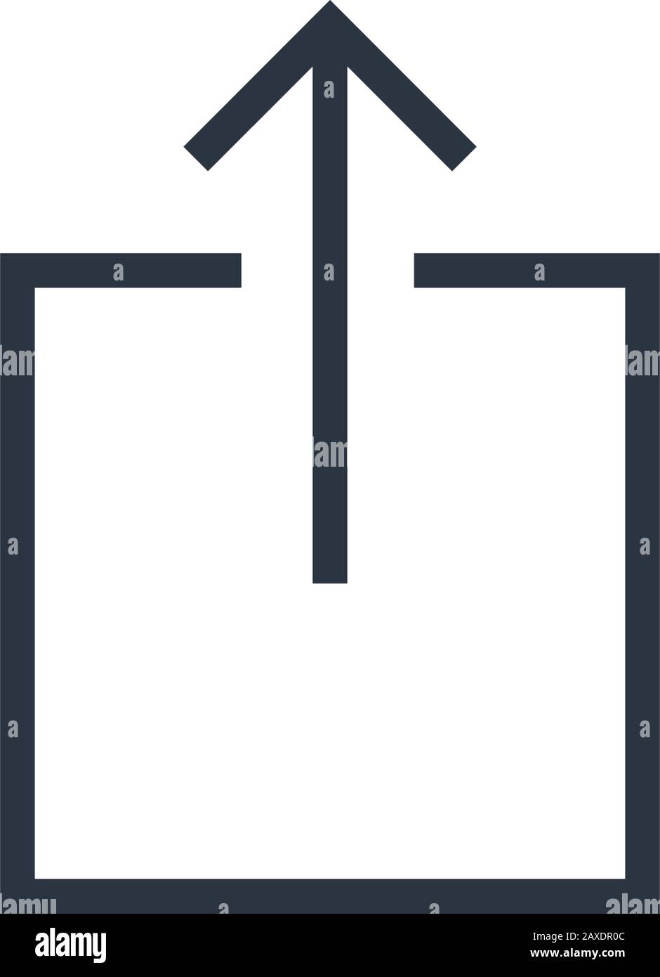Share or export button with box arrow line art vector icon for apps and ...