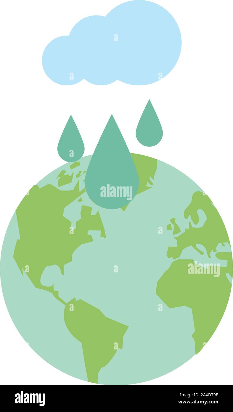 world planet earth with cloud rainy Stock Vector Image & Art - Alamy