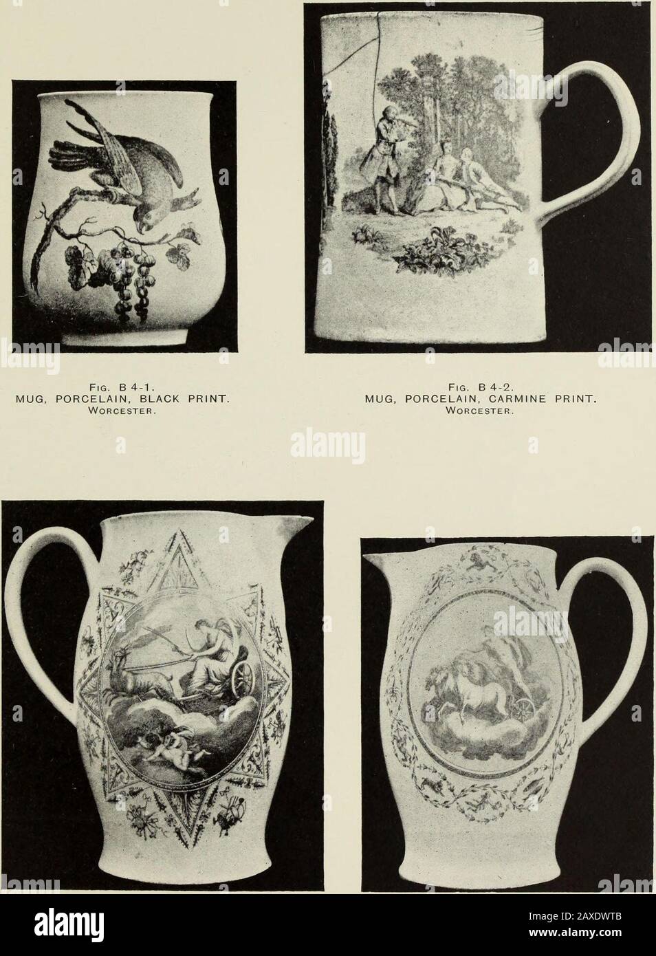 Transfer printing on enamels, porcelain and pottery : its origin and development in the United Kingdom . an enameller, it was a most important thing toknow that a rival to his art was coming into the field.Having seen those Bow prints so beautifully anddelicately engraved and transferred, we can easilyunderstand why a man of rare ability and taste, likeWilliam Duesbury, would be dissatisfied with therougher work achieved by Richard Holdship and hisengravers. Moreover, there was also the Worcestertransfer work of Hancock which must have beenknown to Mr. Duesbury, and which was so muchsuperior, Stock Photo