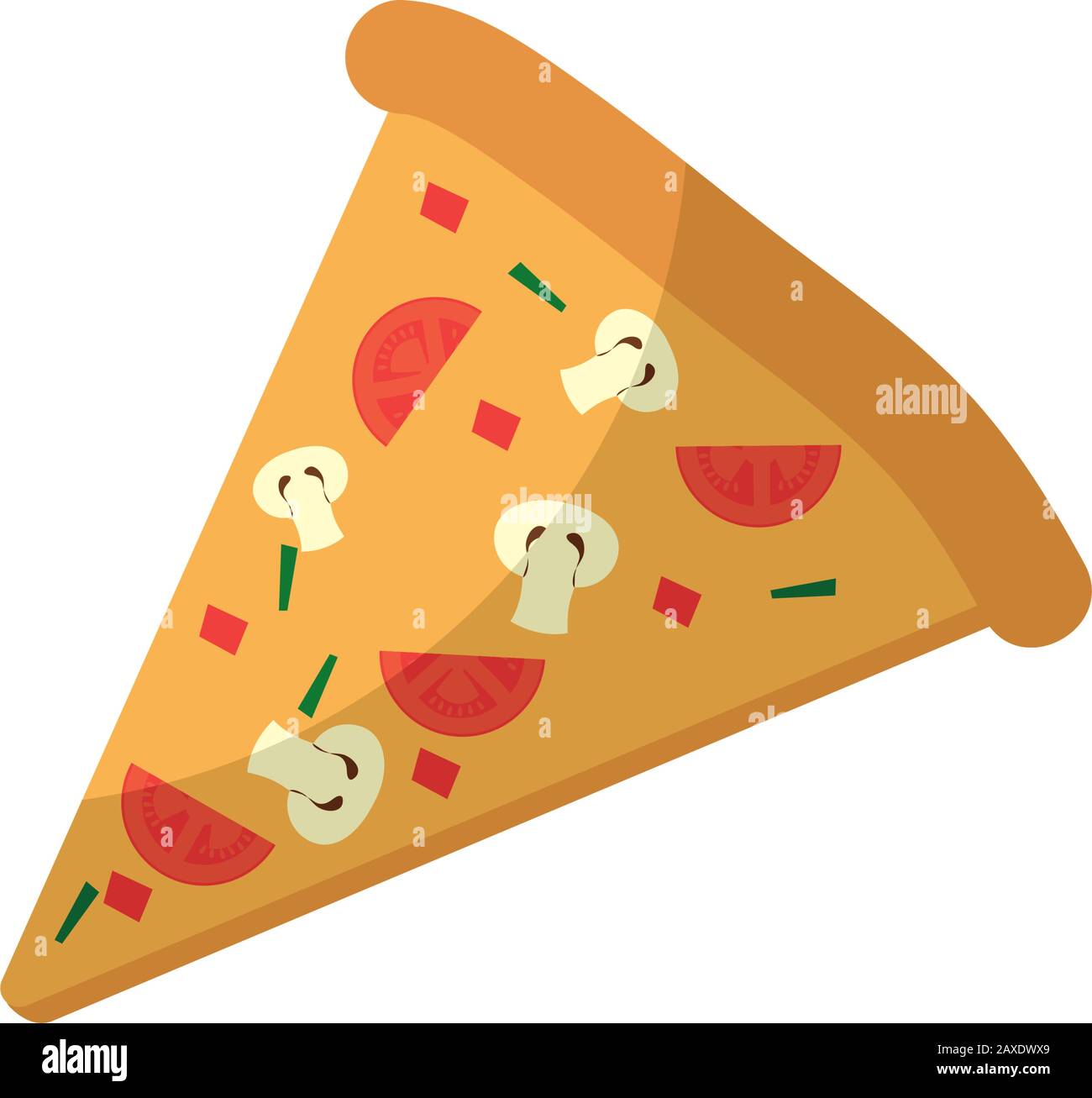 Pizza flat style icon design, Eat fast food restaurant menu dinner ...