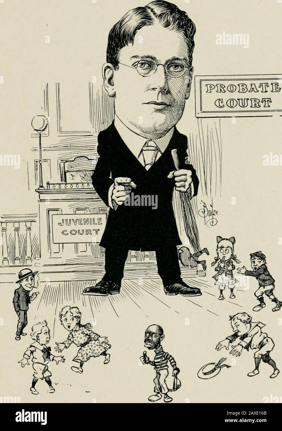 'As we see 'em,' a volume of cartoons and caricatures of Los Angeles citizens . O. J. VVIGDAL,Cashier Home Savings Bank.. CURTIS D. WILBUR,Judge Superior Court. Stock Photo