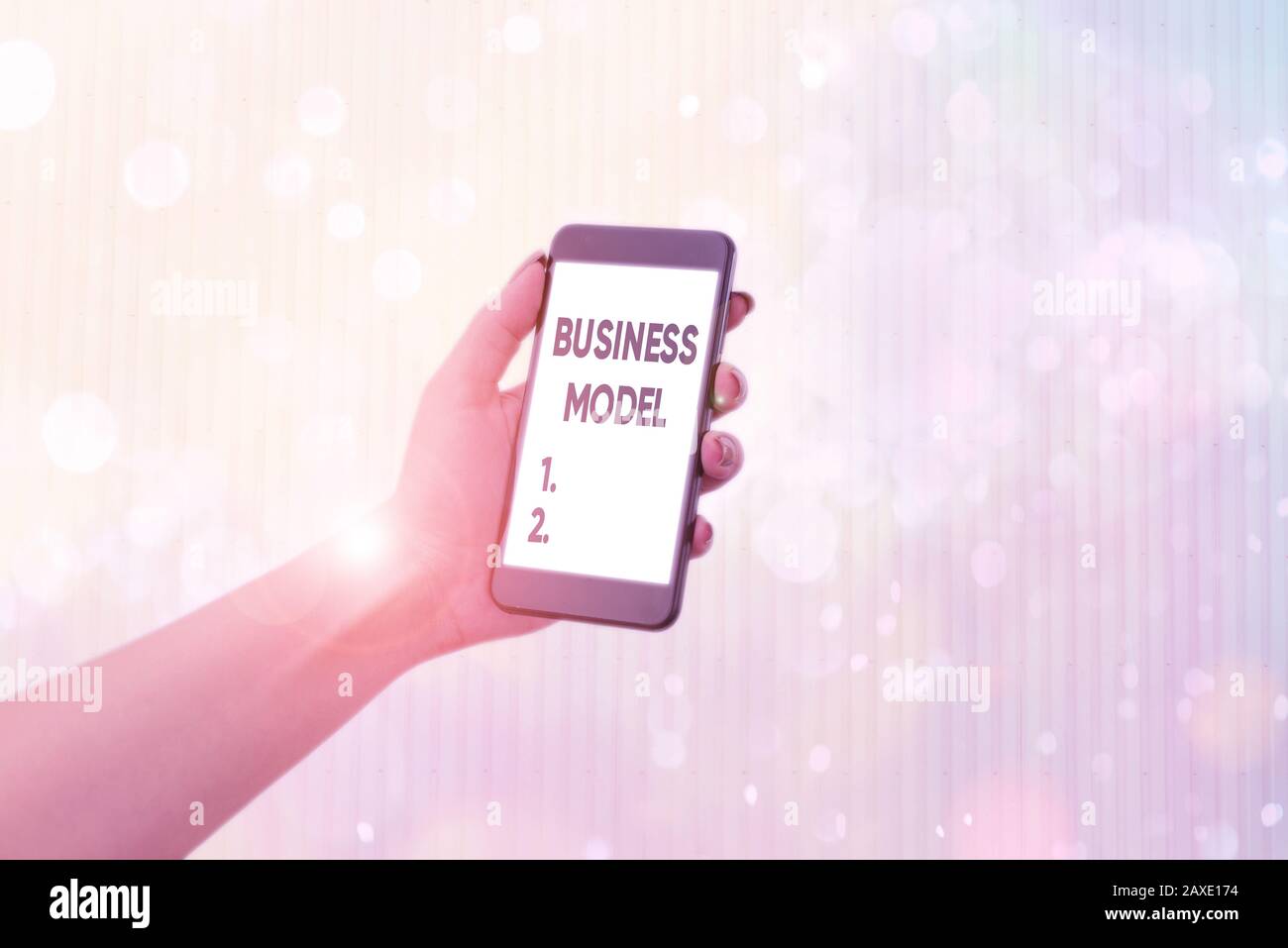Writing note showing Business Model. Business concept for strategy that ...