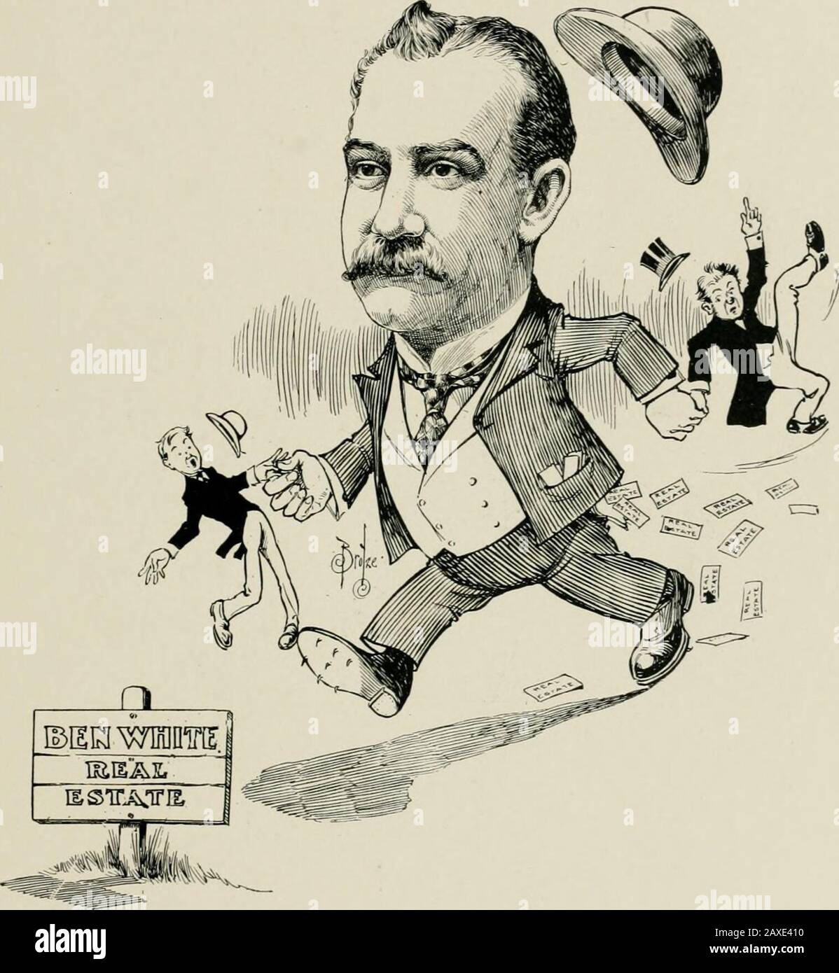 'As we see 'em,' a volume of cartoons and caricatures of Los Angeles citizens . II. G. WEYSE,L,awyer.. BEN WHITE,Real Estate. Stock Photo