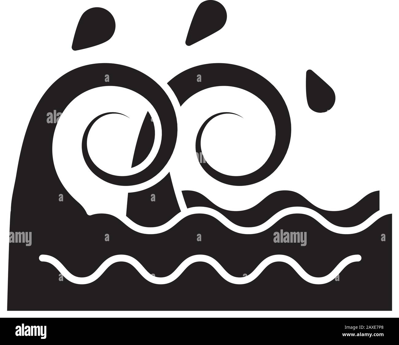sea waves scene isolated icon Stock Vector Image & Art - Alamy