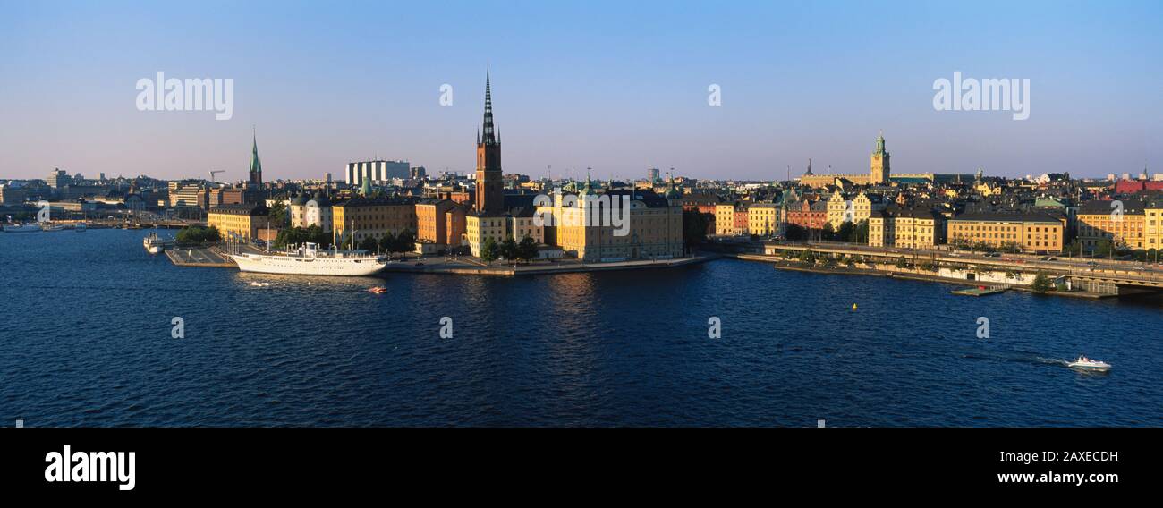 Buildings On The Waterfront, Stockholm, Sweden Stock Photo