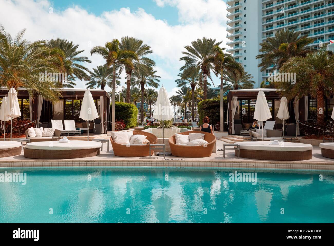 Fontainebleau hotel in Miami Beach, Florida Stock Photo