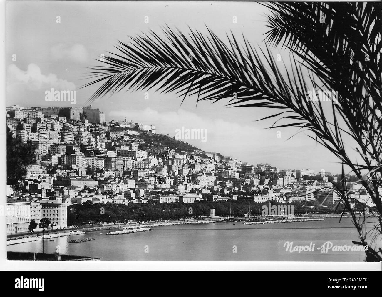 English: Naples, Italy 1960s - Panorama di Napoli - View of Vomero hill ...