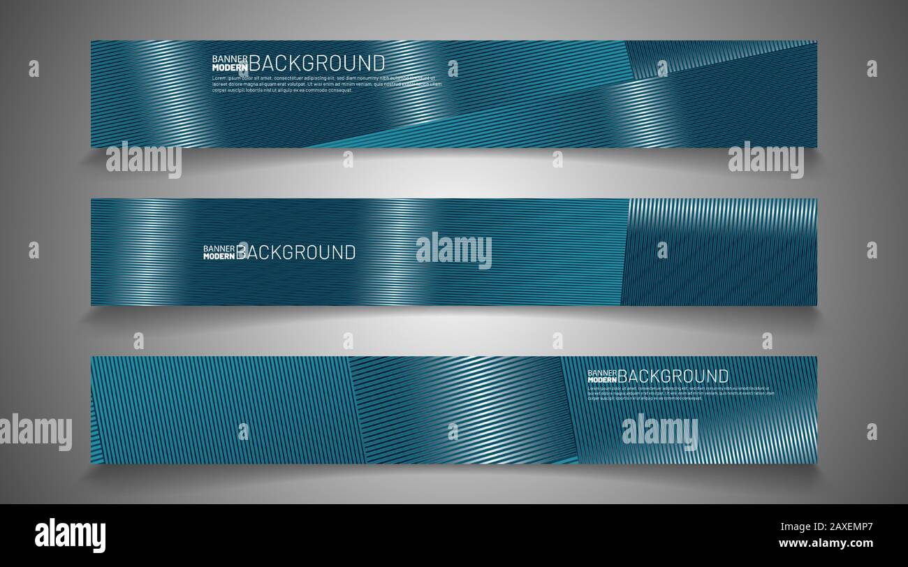 rectangular vector banner design with stripes on a blue background. Stock Vector