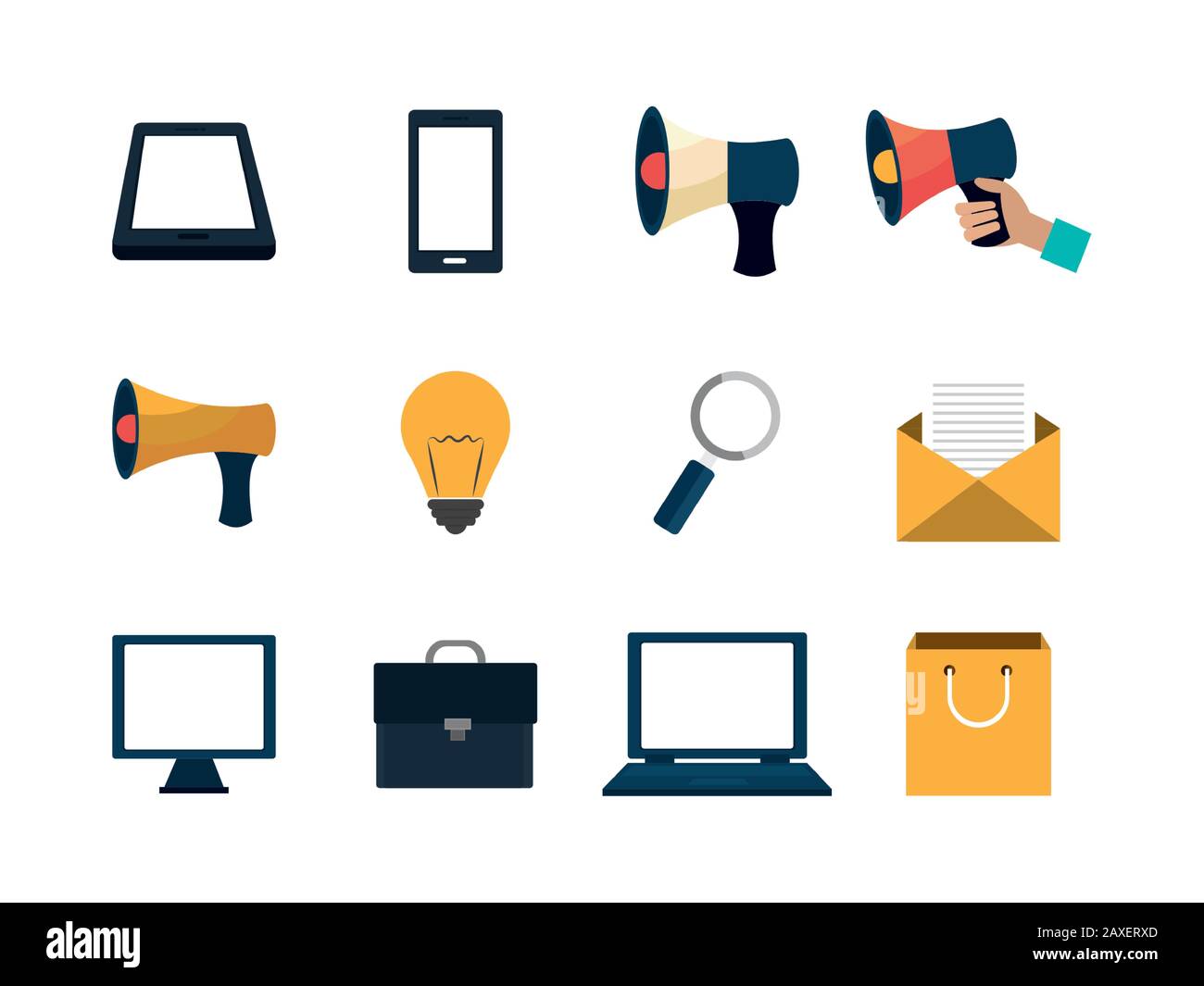 bundle of social media marketing icons Stock Vector Image & Art - Alamy