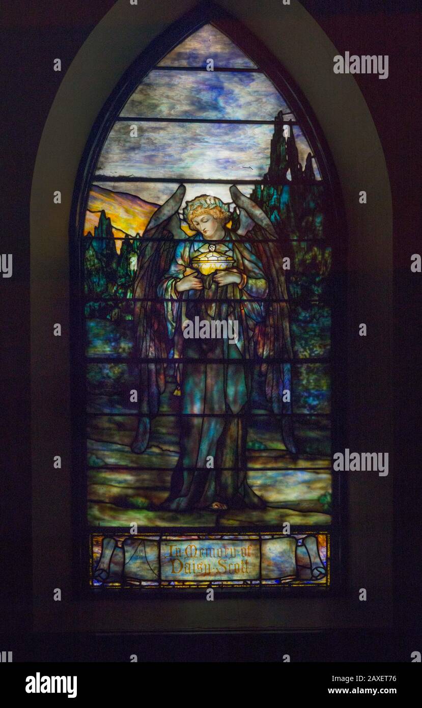 Window was created by the tiffany studio of new hires stock