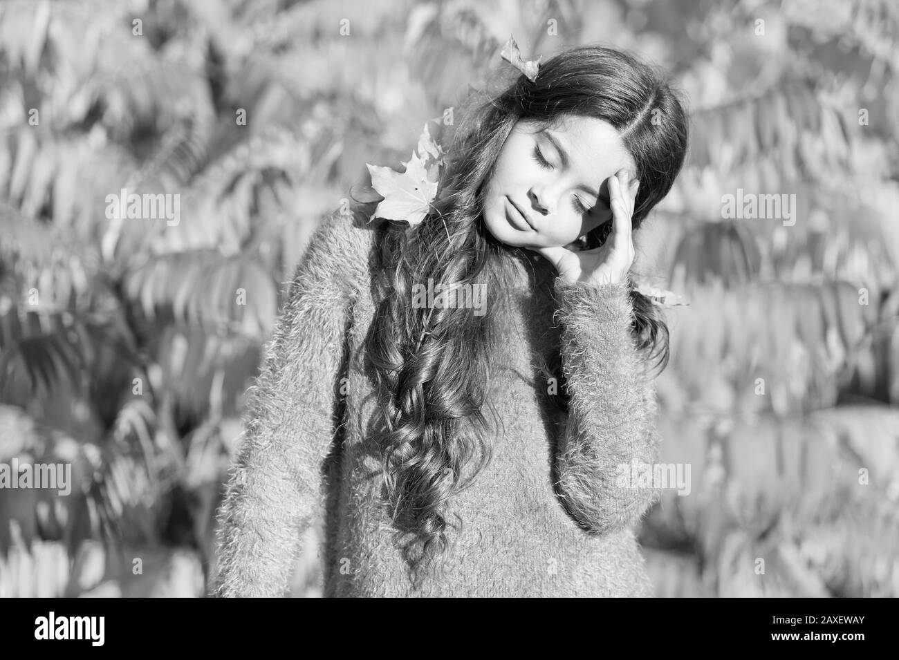 Feeling tired and depressed. Autumn mood. Autumn depression. Seasonal