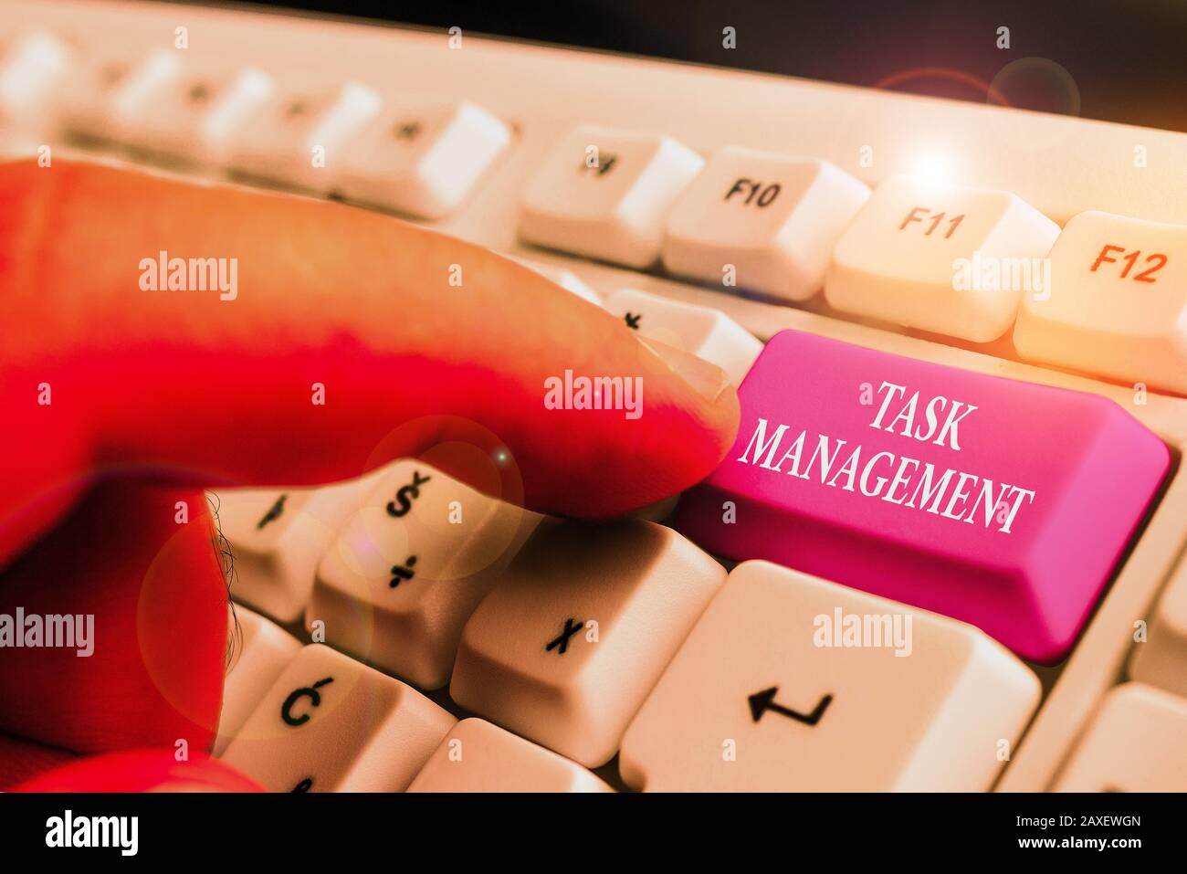 Handwriting text writing Task Management. Conceptual photo the process ...