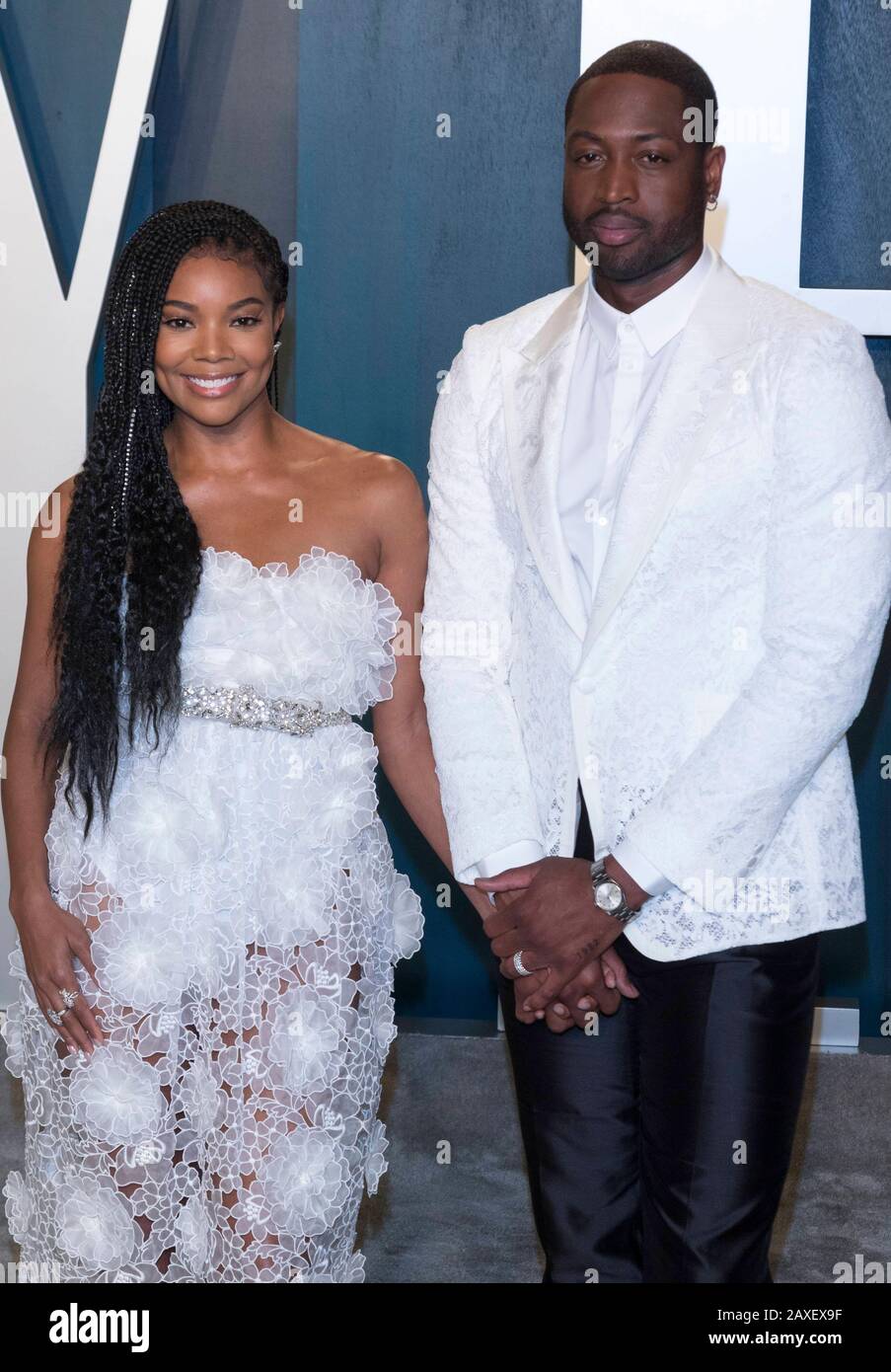 Gabrielle Union and Dwayne Wade attend the Vanity Fair Oscar Party at