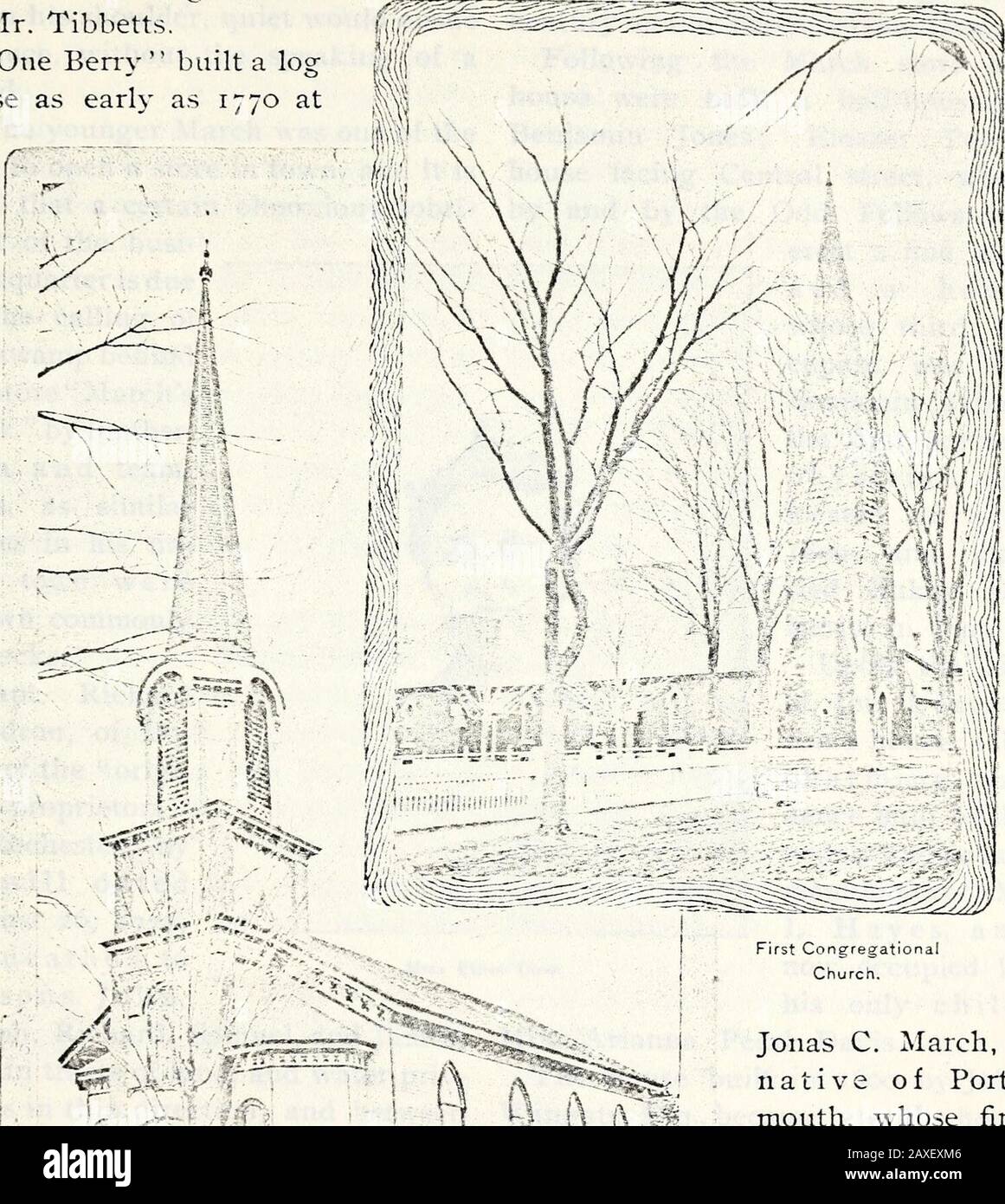 The Granite monthly : a magazine of literature, history and state progress . gt;„,; ^^ ^J^ yj/.. Capt. C. H. Pitman.John H. Barker. James Bartlett EdgerlyJudge Jonn Tuttle. Anrvasa W. Shackford.James E. Hayes. lages which are included in the town-ship. The largest number of votes cast atthe first town meeting was 141, andwhile the polls numbered only 971 inthe elections of 1895, over a thousandnames have been counted on thecheck-list in other years. the Ten Rod road, Moses Home,Caleb Varney, and Aaron Wingateon Chestnut Hill, and Mr. WilliamTibbetts of England, who died in1788, having erected Stock Photo