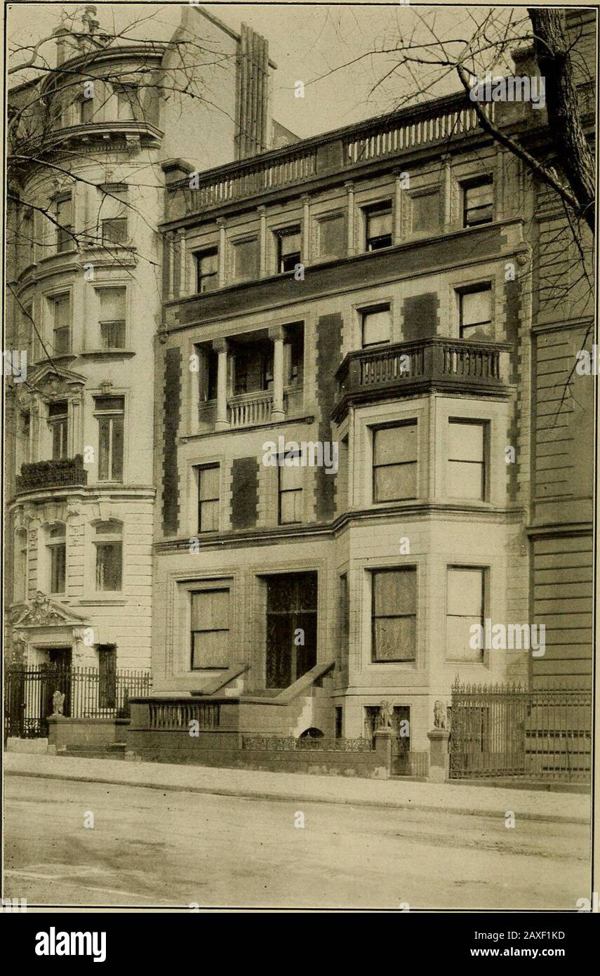 Palatial homes in the city of New York and dwellers there in ..arranged for the convenience of the passer-by . RESIDENCE OF MR. H. P. WHITNEY871 Fifth Avenue and No. East Corner 6Svh Street East 68th Street. No. 5 Mrs. John J. Emery. 8 Mr. and Mrs. Otto H. Kahn.18 Mr. Henry T. Sloane. Fifth Avenue. Northeast Corner 69th Street, No. 1. Mrs. E. H. Harriman.Southeast Corner 69th Street, No. 2.Mr. and Mrs. Ogden Mills.East 69th Street. 3 Mr. and Mrs. Stephen H. P. Pell. 4 Mrs. Maturin Livingston. 7 Mr. and Mrs. Kalman Haas. 9 Mr. and Mrs. Henry Dalley. 11 Mr. and Mrs. Jefferson Seligman. 17. RESID Stock Photo