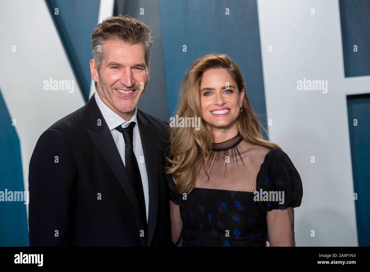 David Benioff and Amanda Peet attend the Vanity Fair Oscar Party at