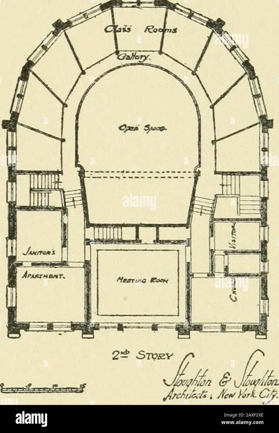 The Sunday School Of To Day A Compendium Of Hints For Superintendents And Pastors A Small Parlsh House Fob A Country Town The Semi Circular Auditorium Plan With Class Rooms Underthe Gallery Rising Chorus