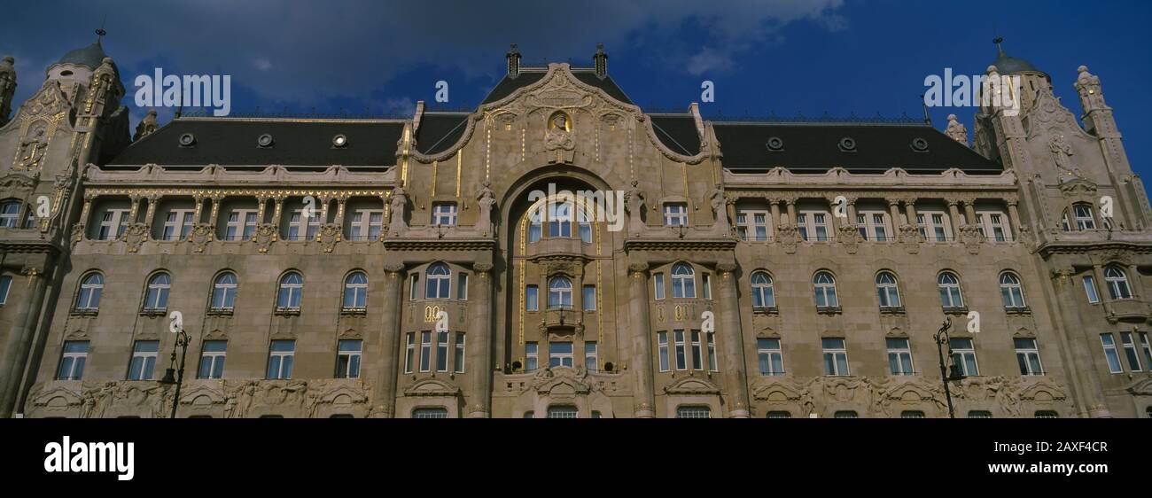 Facade of a palace, Gresham Palace, Budapest, Hungary Stock Photo
