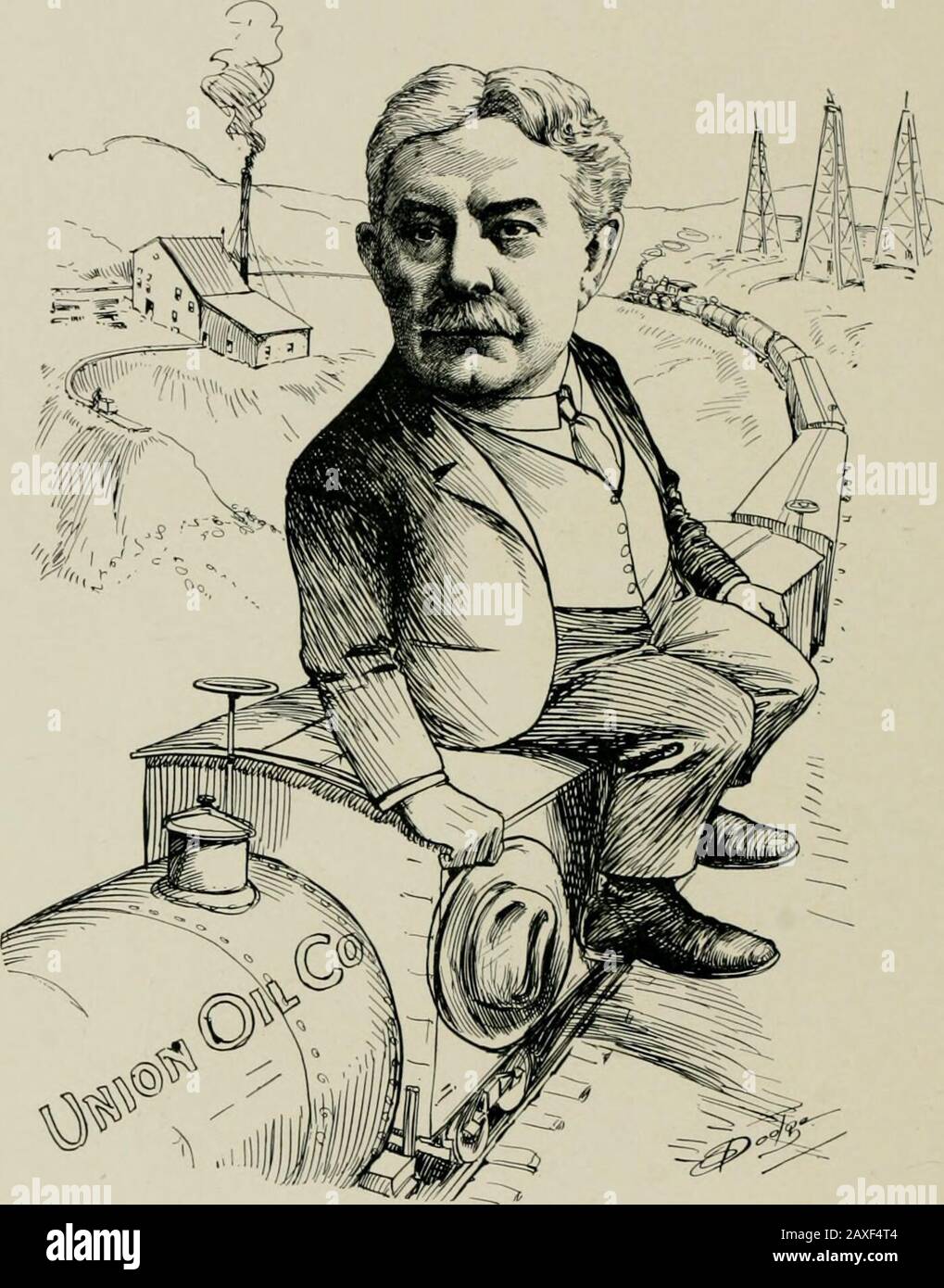 'As we see 'em,' a volume of cartoons and caricatures of Los Angeles citizens . JUD R. RUSH,. H. M. RUSSELL,Manager Union Consolidated Oil Co. Stock Photo