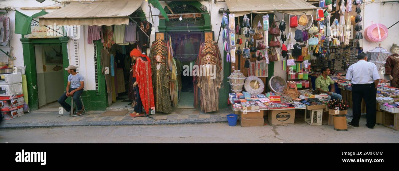 Market stalls on the street, Tripoli, Libya Stock Photo