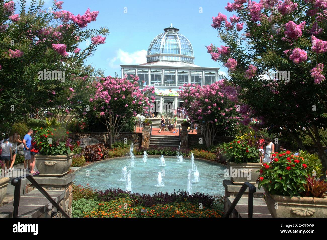 The Fountain Garden And The Conservatory At The Lewis Ginter