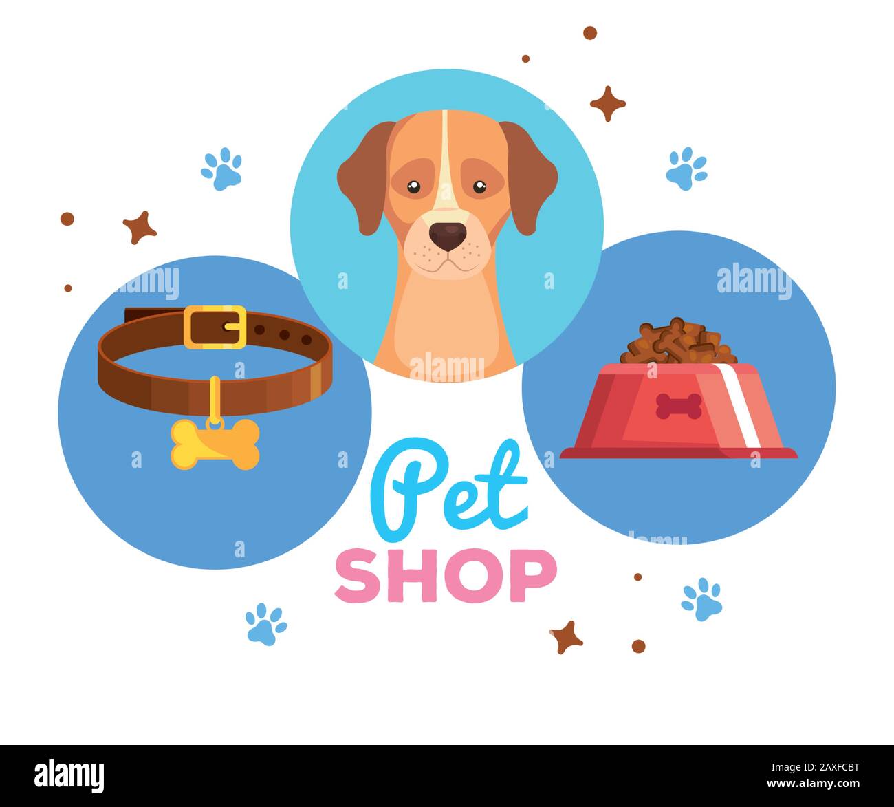 pet shop with dog and icons Stock Vector Image & Art - Alamy