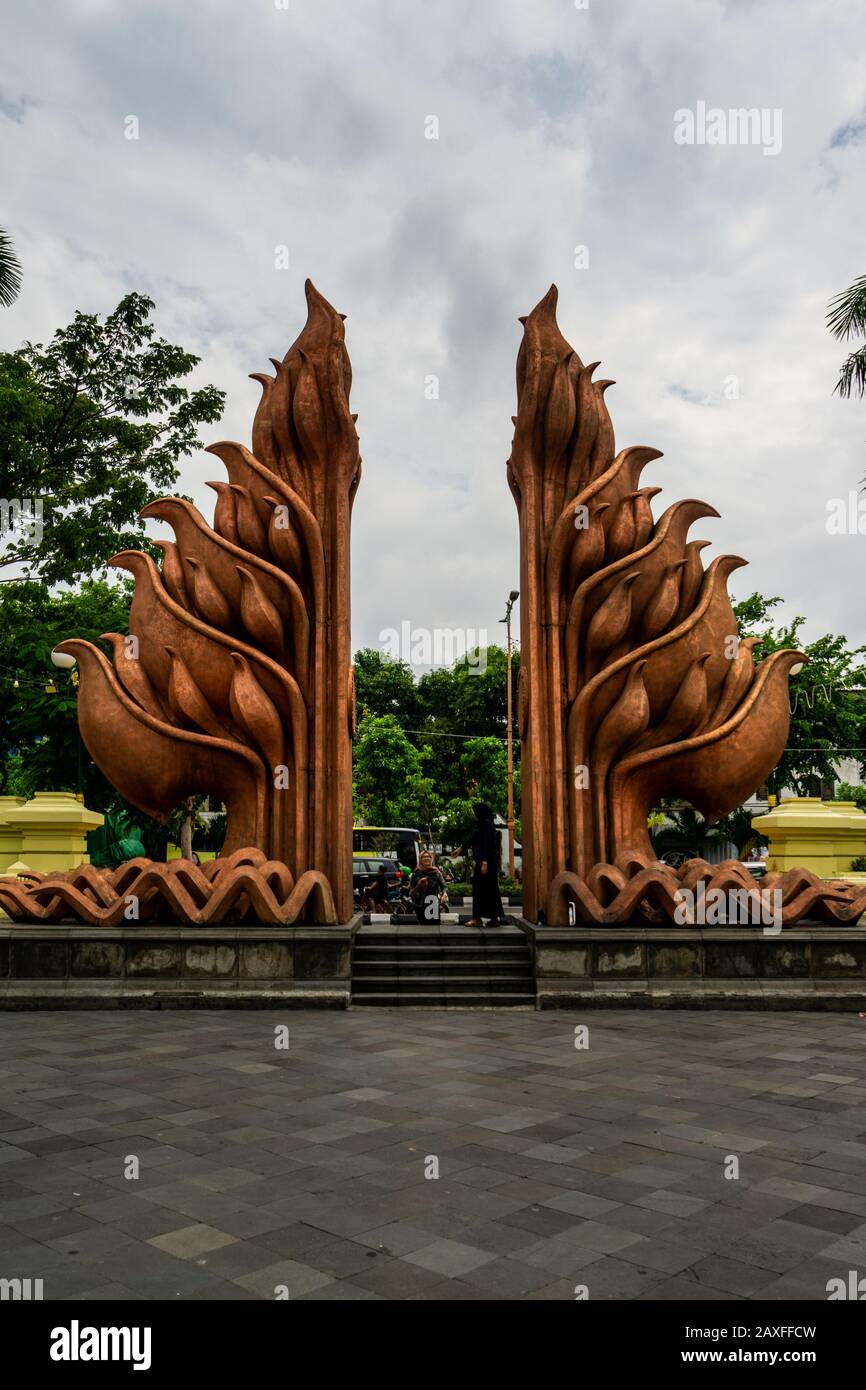 Heroes Monument and Museum in Surabaya, East Java, Indonesia Stock ...