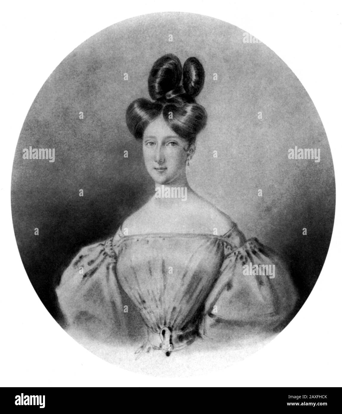 1830 ca, FIRENZE ,  ITALY :  The italian ELEONORA RINUCCI ( Firenze 1813 - 1886 ), daughter of Marchese Pierfrancesco Rinucci and Teresa of Marchesi Antinori . Married in 1834 with Conte NERI CORSINI Marchese di Lajatico ( Firenze 1805 - London 1859 ), the couple have 8 sons. The first son was Stock Photo