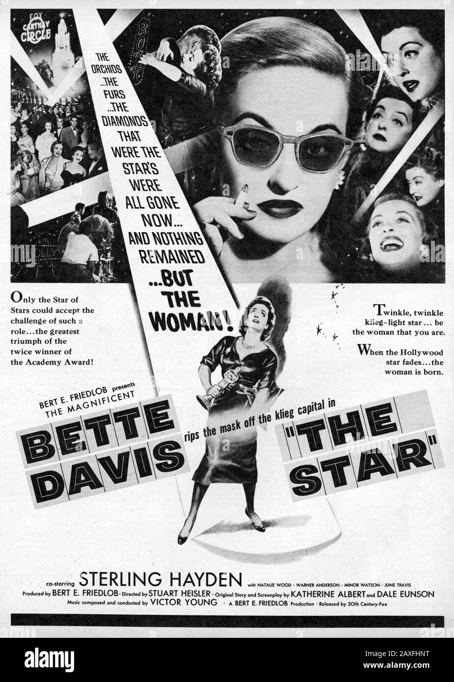 1952 , USA : The movie actress BETTE DAVIS in THE STAR ( La Diva ) by Stuart Heisler - FILM DRAMMATICO - CINEMA - poster - locandina - DIVA - DIVINA - DRAMA  - FILM © Archivio GBB / Stock Photo