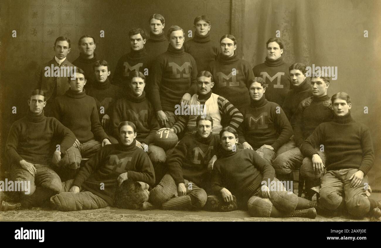 Official photograph of 1899 university of michigan football team hires