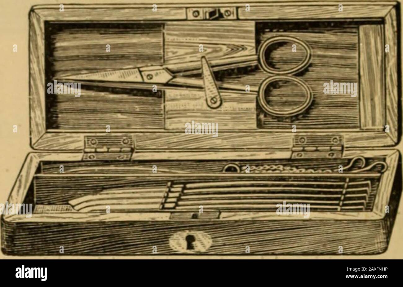 Catalogue of surgeons instruments and medical appliancesElectro-therapeutic  apparatusSundries for the surgery and sick-room, medicine chests, etc .  Hammers, Post-Mortem (Fig. 435) 7/6 each. Hooks, blunt 1/9 ,, Do. double  4/6 ,, Needles,