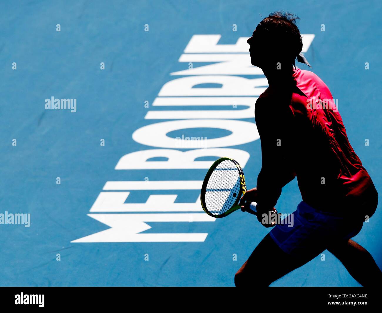 RAFAEL NADAL (ESP) during the 2020 Australian Open Stock Photo