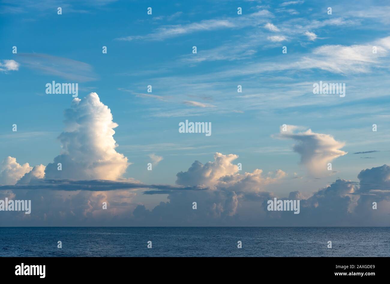 Ocean horizon sunrise beyond Palm Beach, Florida. (USA) Stock Photo