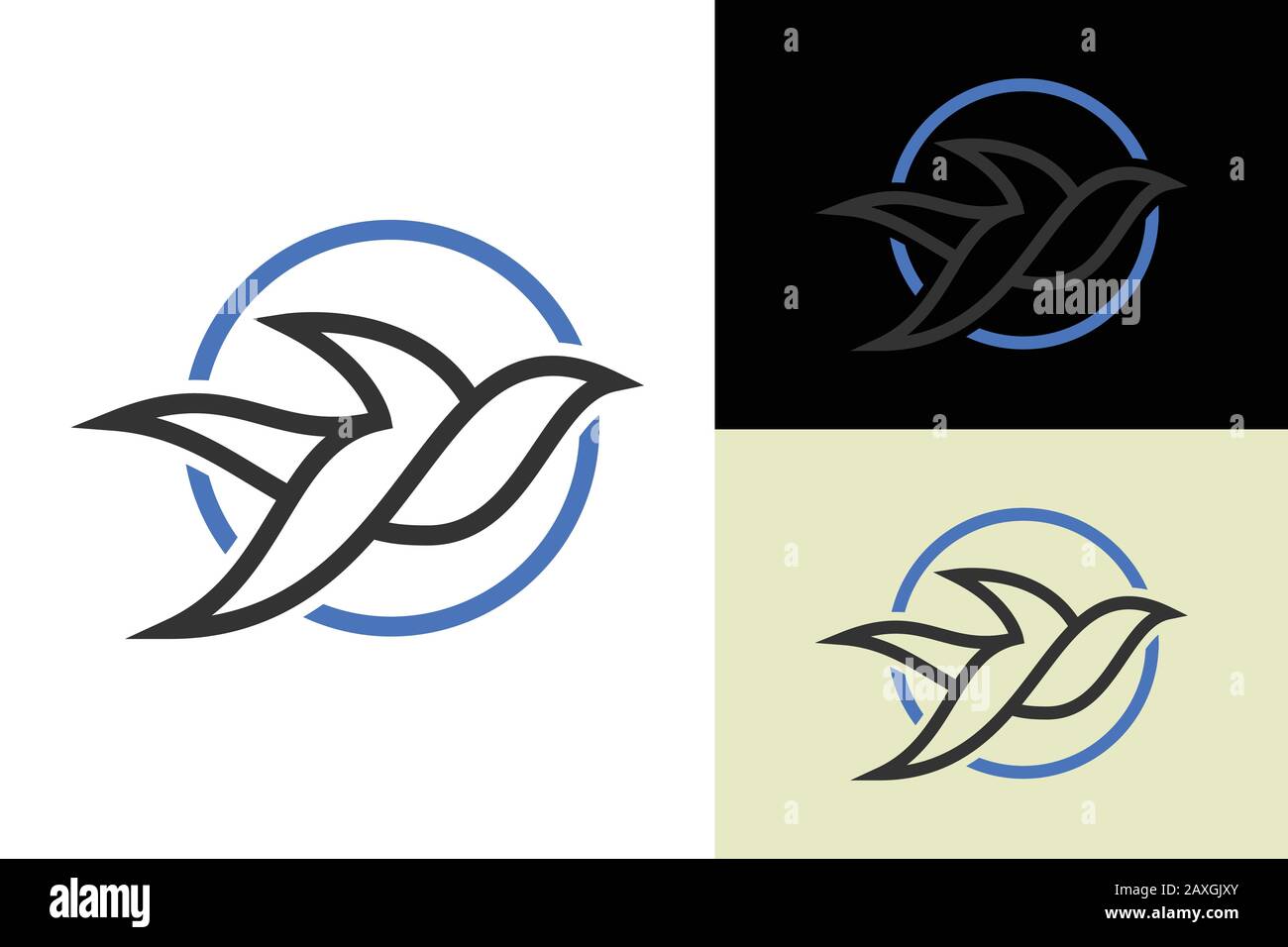 Abstract Flying dove logo sign symbol, Bird logo design template Stock ...