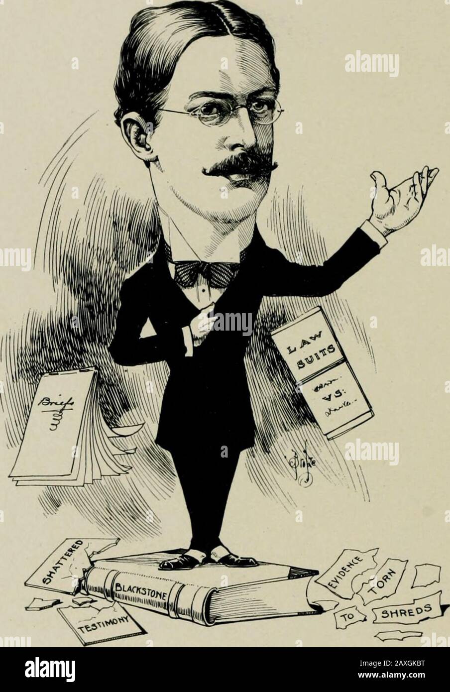 'As we see 'em,' a volume of cartoons and caricatures of Los Angeles citizens . HEXRV E. PIUNTIXGTOX.President Huntington I^nd and Improvement Co.. GEO. S. HUPP,Lawyer. Stock Photo