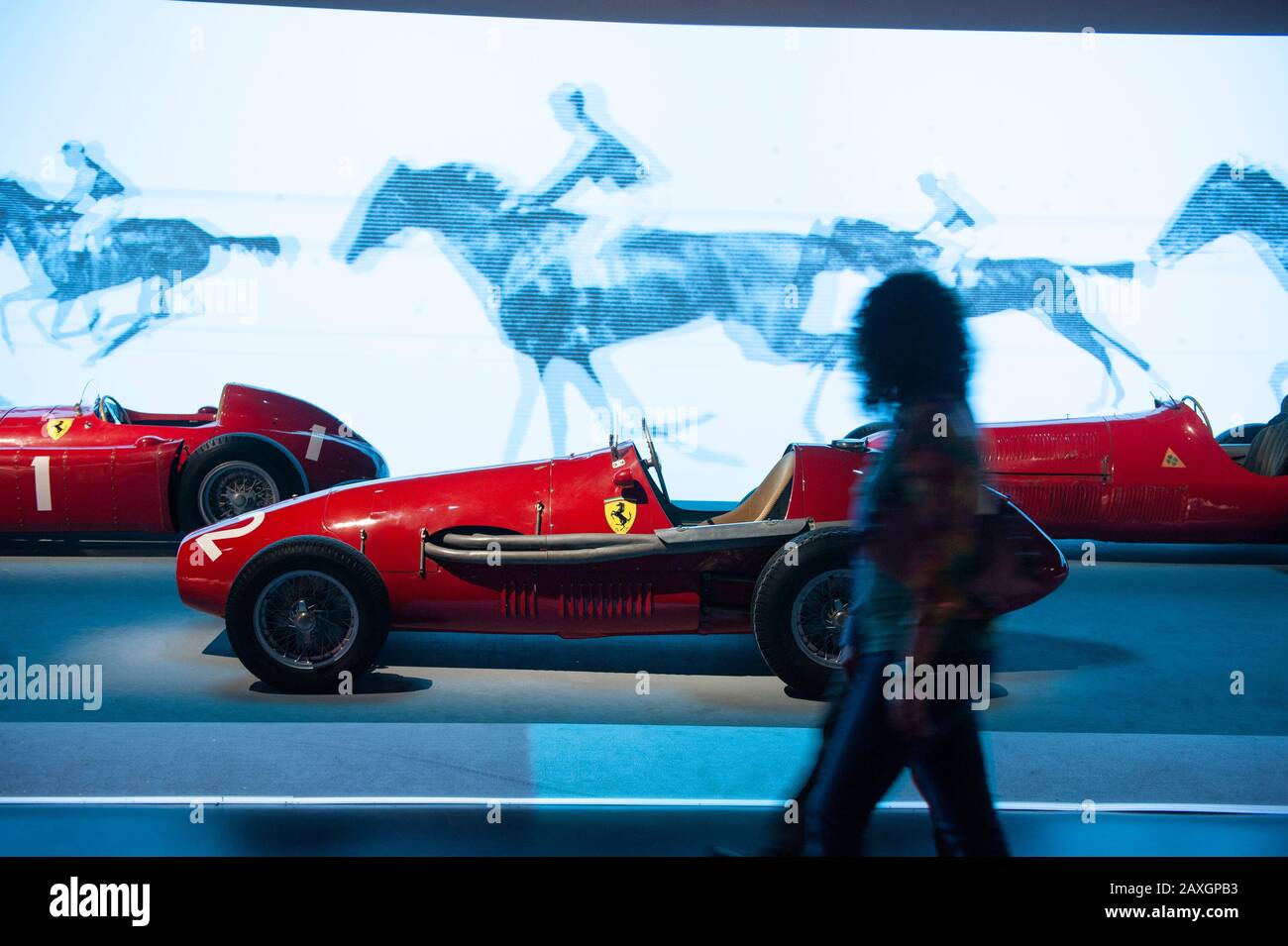 TURIN, ITALY - The Italian Museum of Automobile. The Ferrari 500 F2 manufactured in 1952. Stock Photo