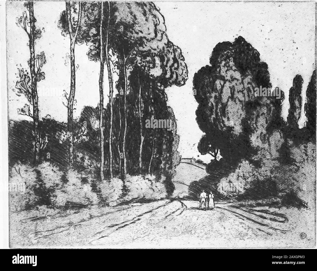 Modern etchings, mezzotints and drypoints . EVENING GLOW. ORIGINAL