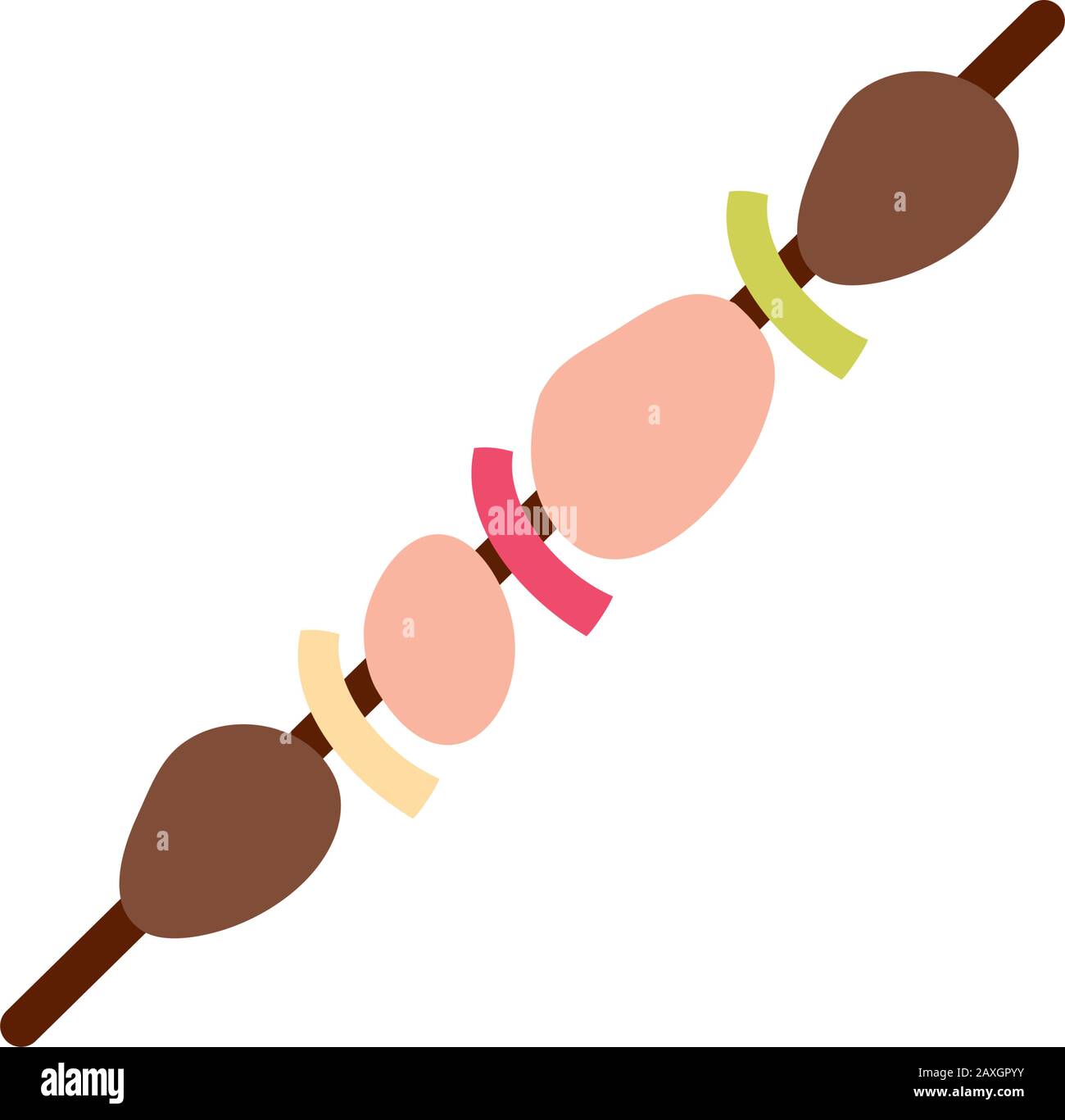 bbq meat skewers isolated icon Stock Vector Image & Art - Alamy