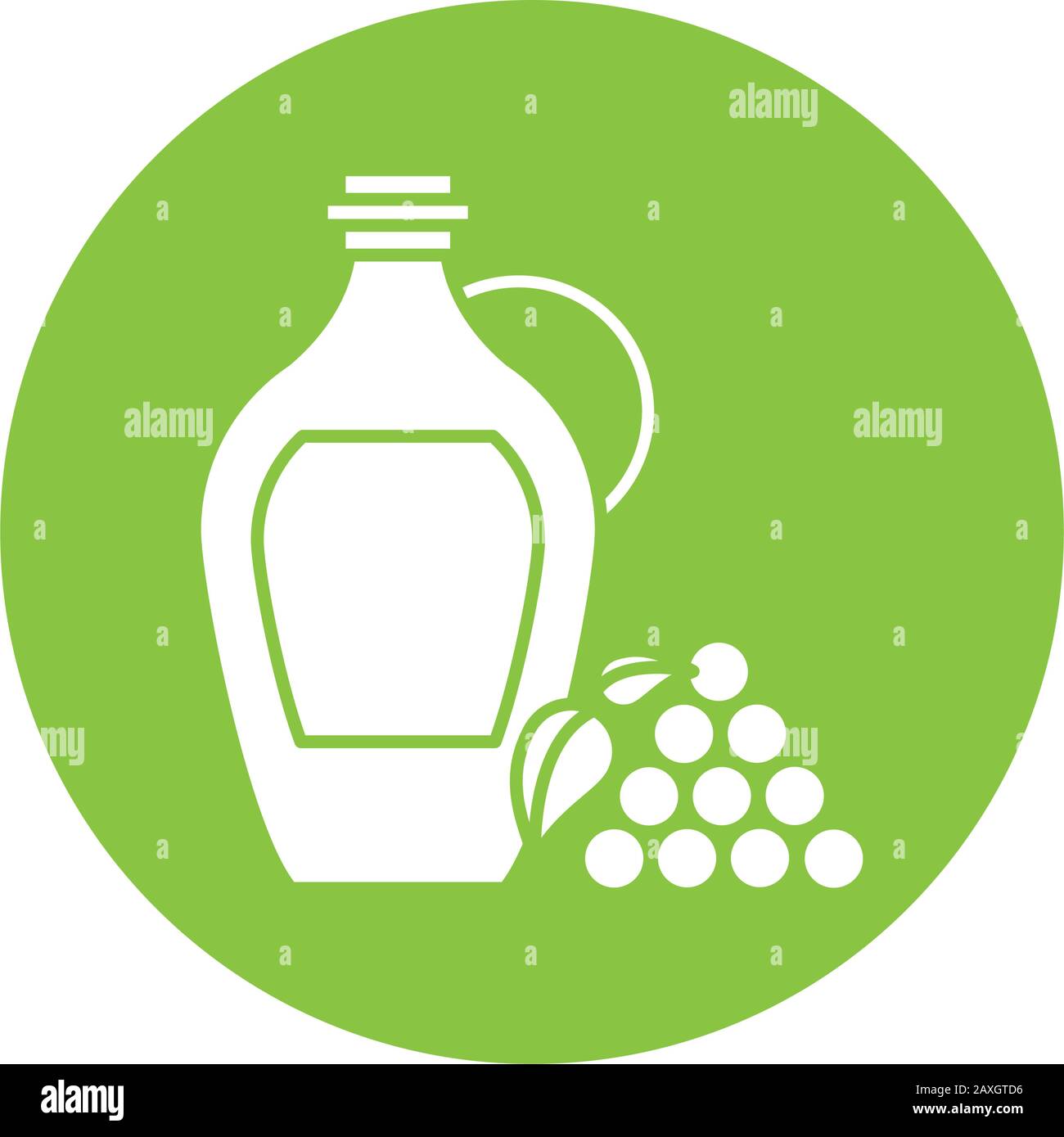 wine jar drink with grapes fruits Stock Vector Image & Art Alamy
