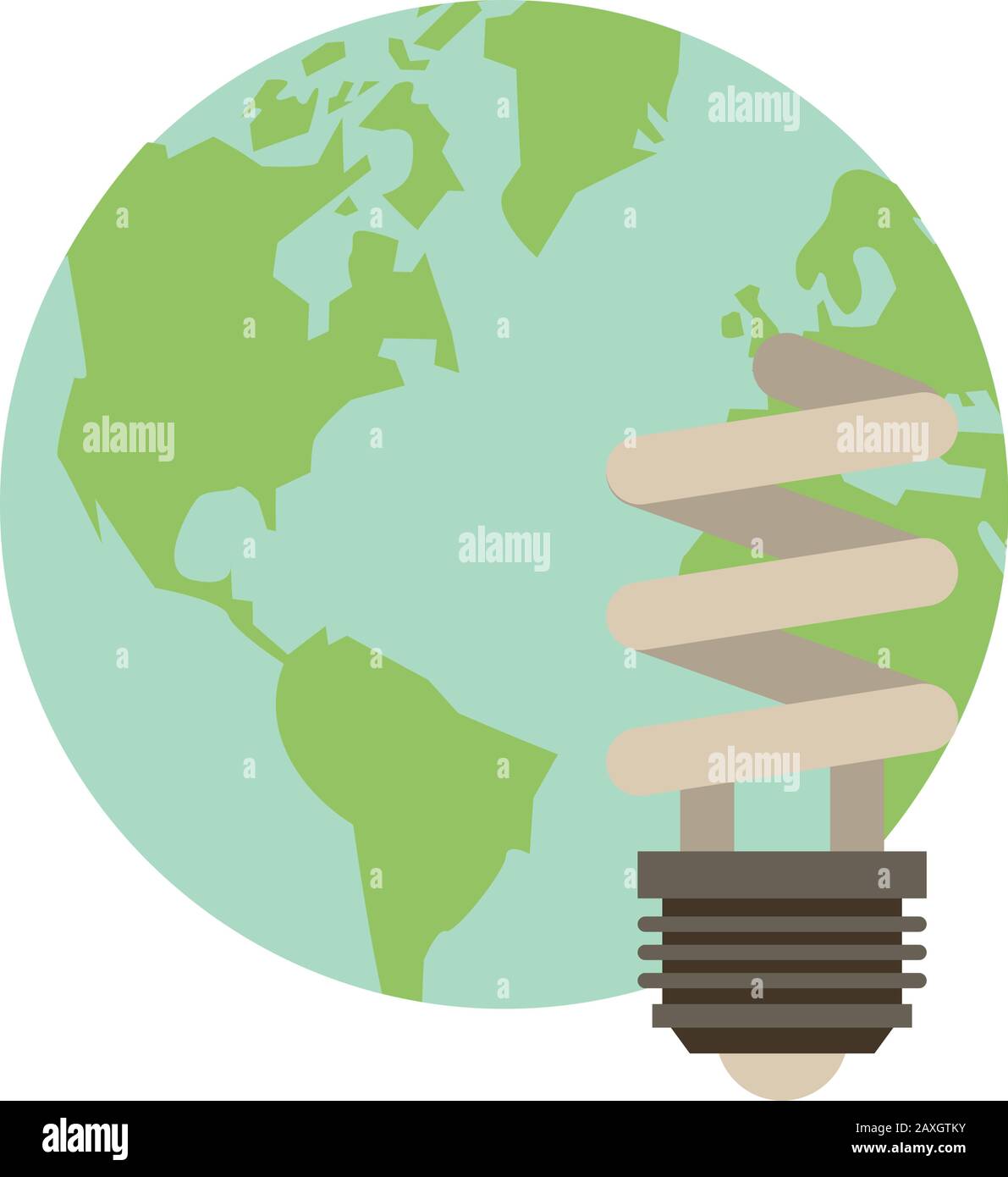 world planet earth with ecology bulb Stock Vector Image & Art - Alamy