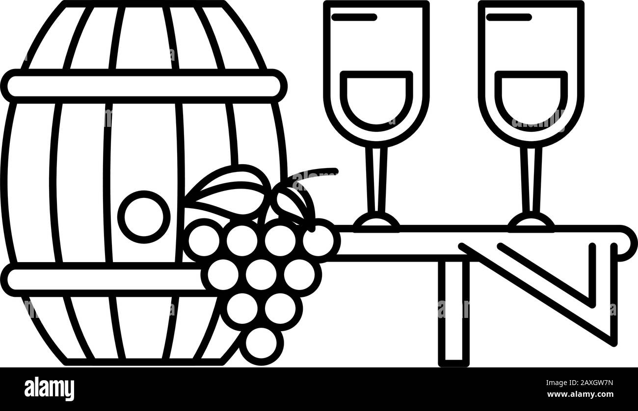 wine barrel drink isolated icon Stock Vector Image & Art - Alamy