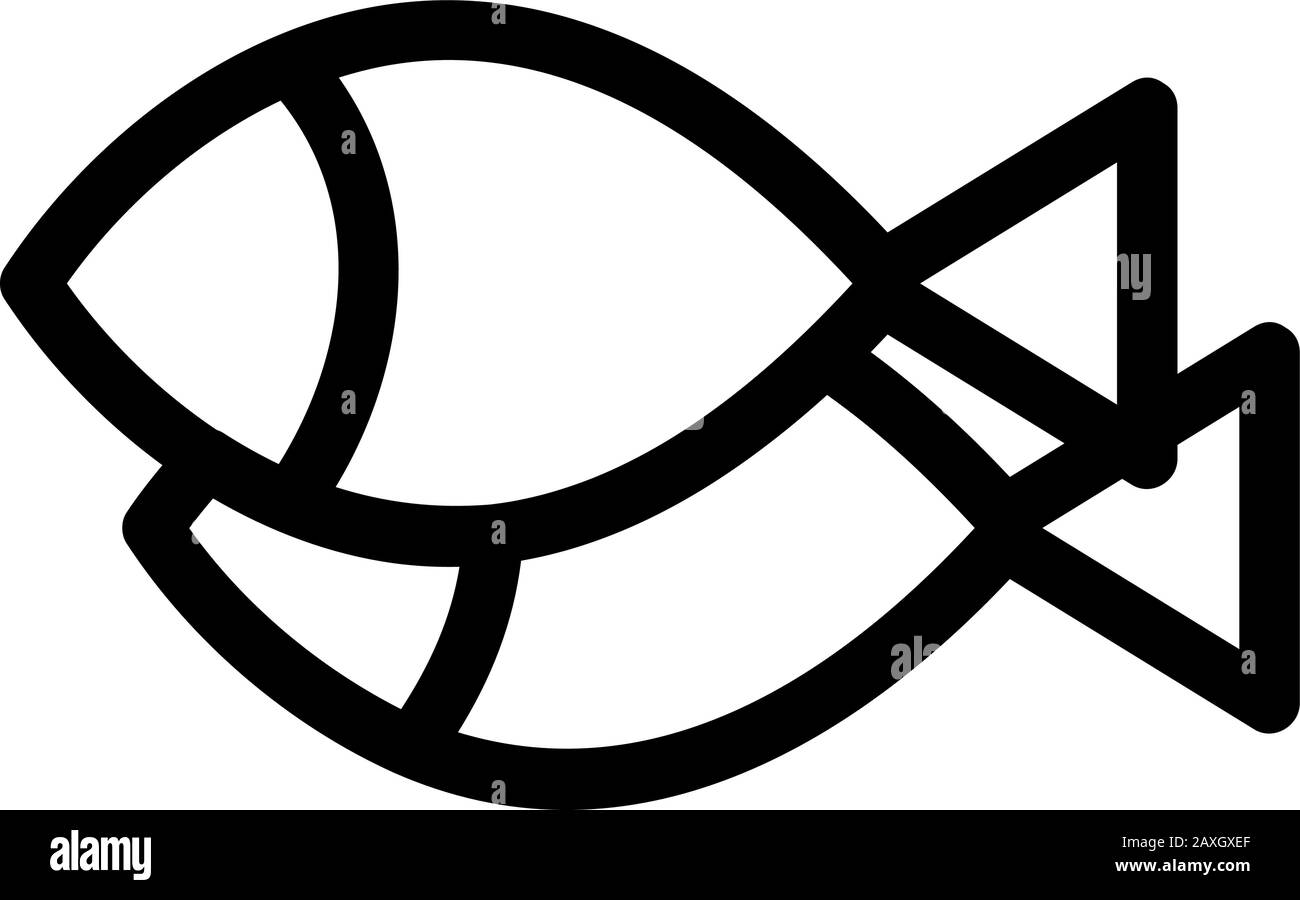 Fish icon vector. Isolated contour symbol illustration Stock Vector ...