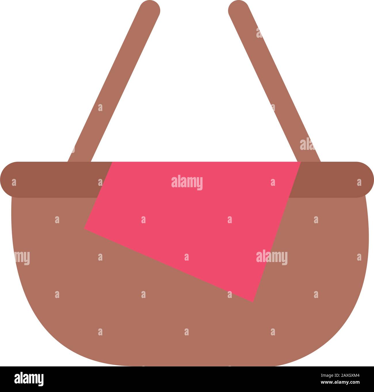 picnic basket straw isolated icon Stock Vector Image & Art - Alamy